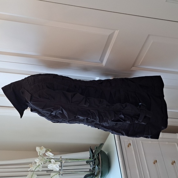 Burberry Womens Luxury Prorsum Back Ruched Lightweight Trench Coat Zip Up S-6 - Picture 4 of 15